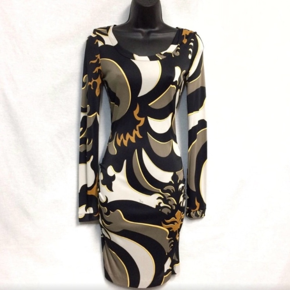 Emilio Pucci multicolored long sleeve dress